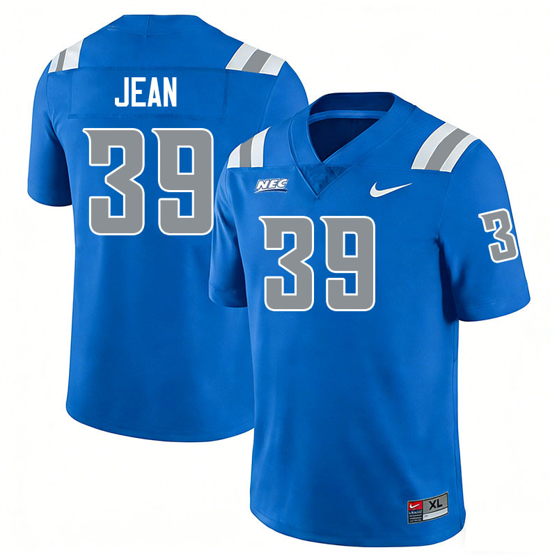 Central Connecticut Blue Devils #39 Christopher Jean College Football Jerseys,Uniforms-Blue